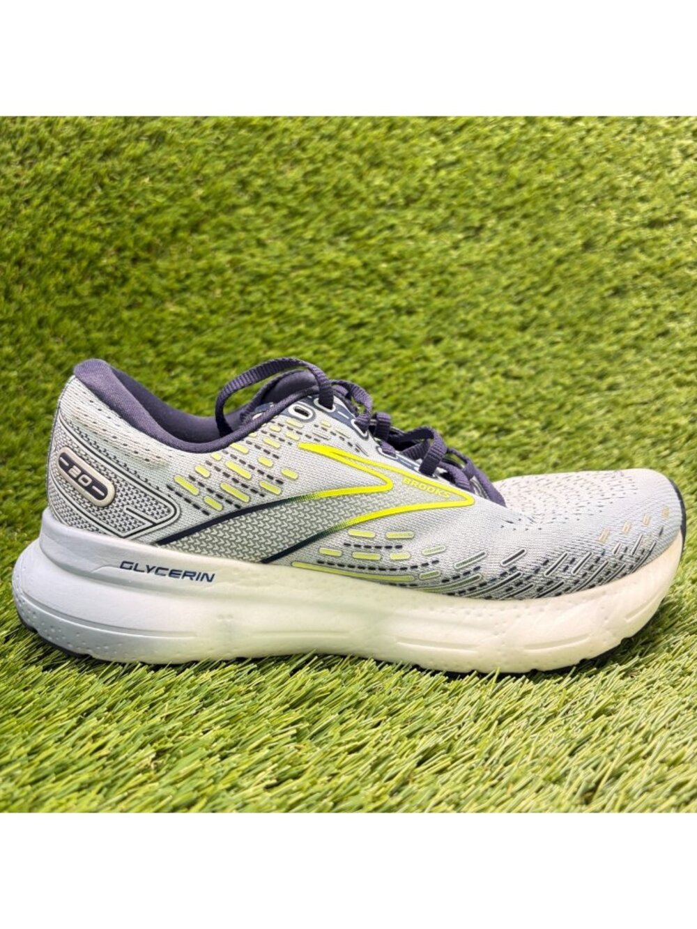 Brooks Glycerin 20 Womens Size 7.5 Blue White Athletic Running Shoes Sneakers